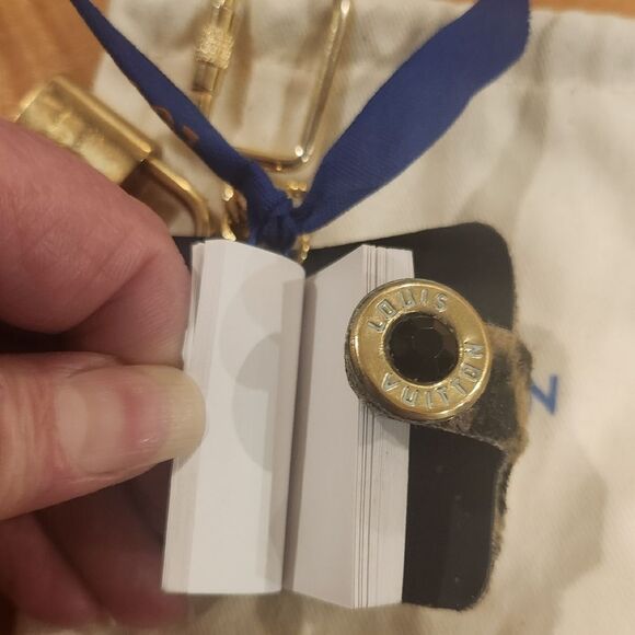 Louis Vuitton Upcycled Lock & Miniature Leopard Fur Book Bag Charm - Picture 6 of 8